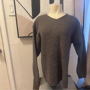 American Eagle Outfitters V-Neck Sweater in Tan